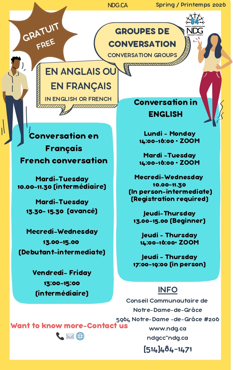 Second-language conversation groups in NDG